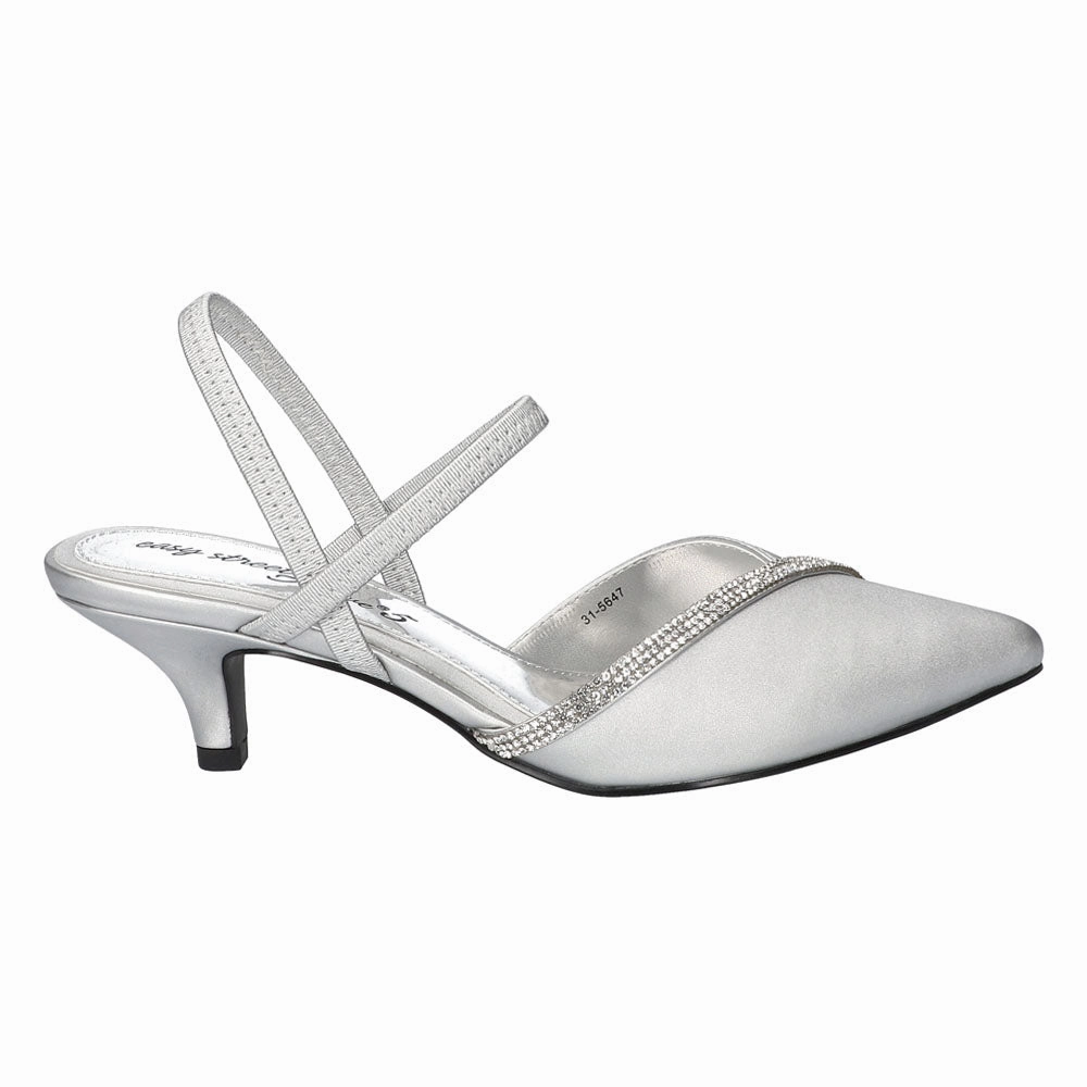 Unna Pointed Toe Kitten Heel Slingback Pumps Endurance