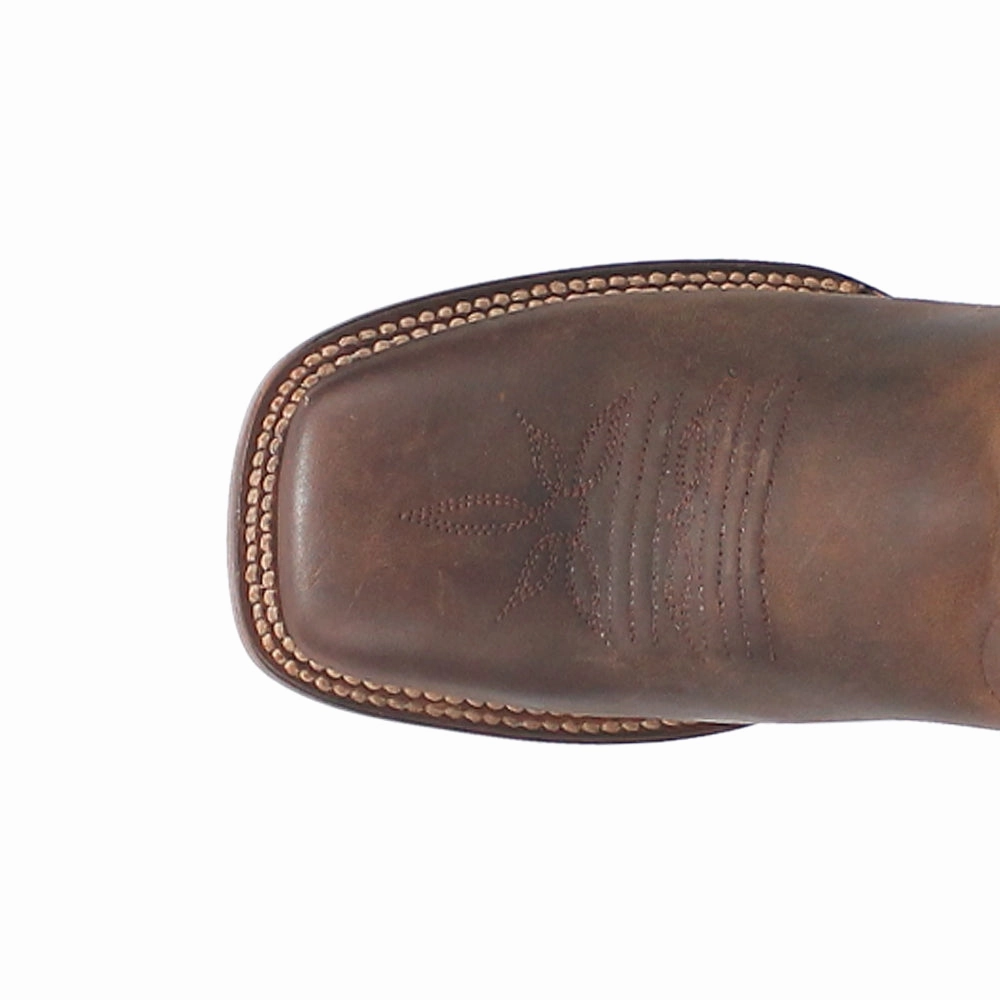 High Rebound Midsole Babs Leather Embroidery Square Toe Cowboy Boots