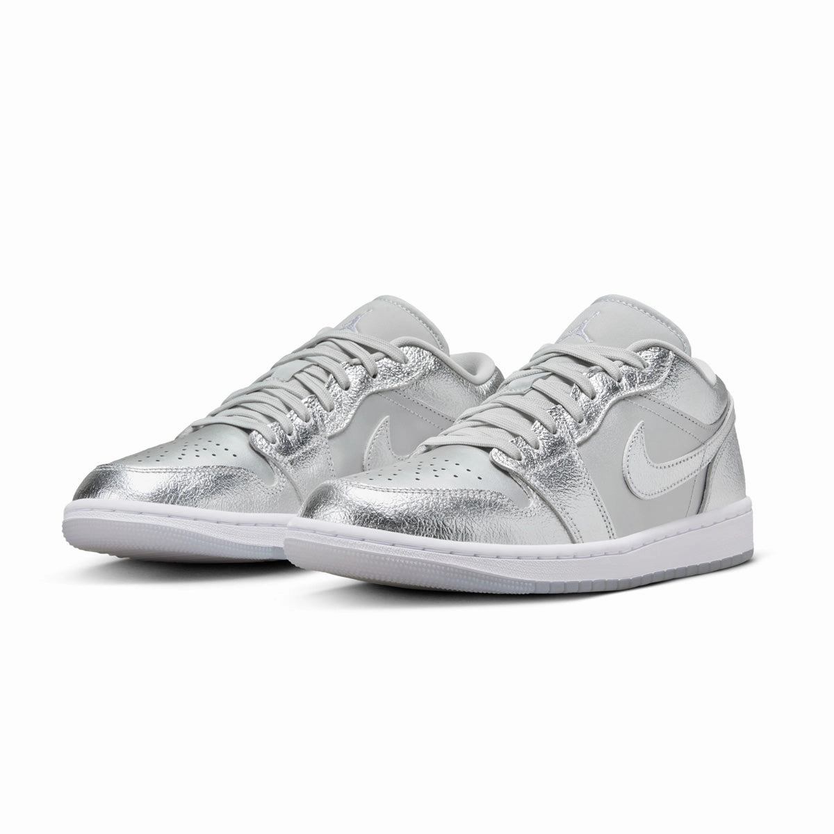 Wmns Air Jordan 1 Low SE 'Metallic Silver' Exclusive Design Roomy Fit