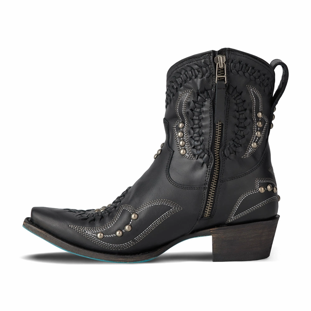 travel - style Cossette Embroidered Studded Snip Toe Cowboy Bootie