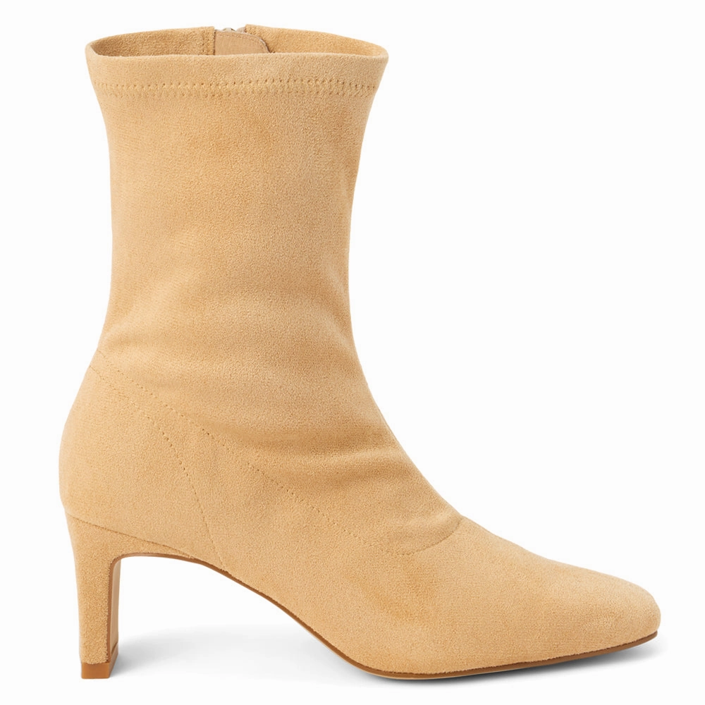 Loren Square Toe Zippered Boots rubber