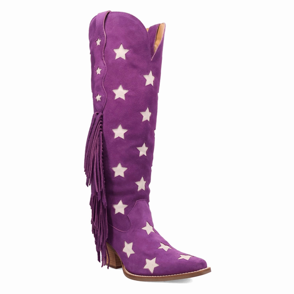 Timeless Support Super Star Fringe Tooled Inlay Snip Toe Cowboy Boots