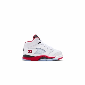 Flex Groove Technology Breathable Insole Cover Toddlers Air Jordan 5 Retro OG 'Fire Red Black Tongue'