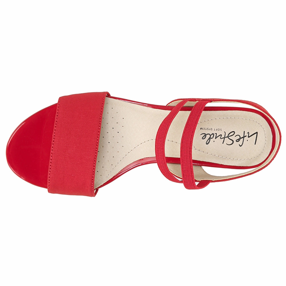 Torsional Stability Frame Yolo Strap Slingback Wedge Sandals