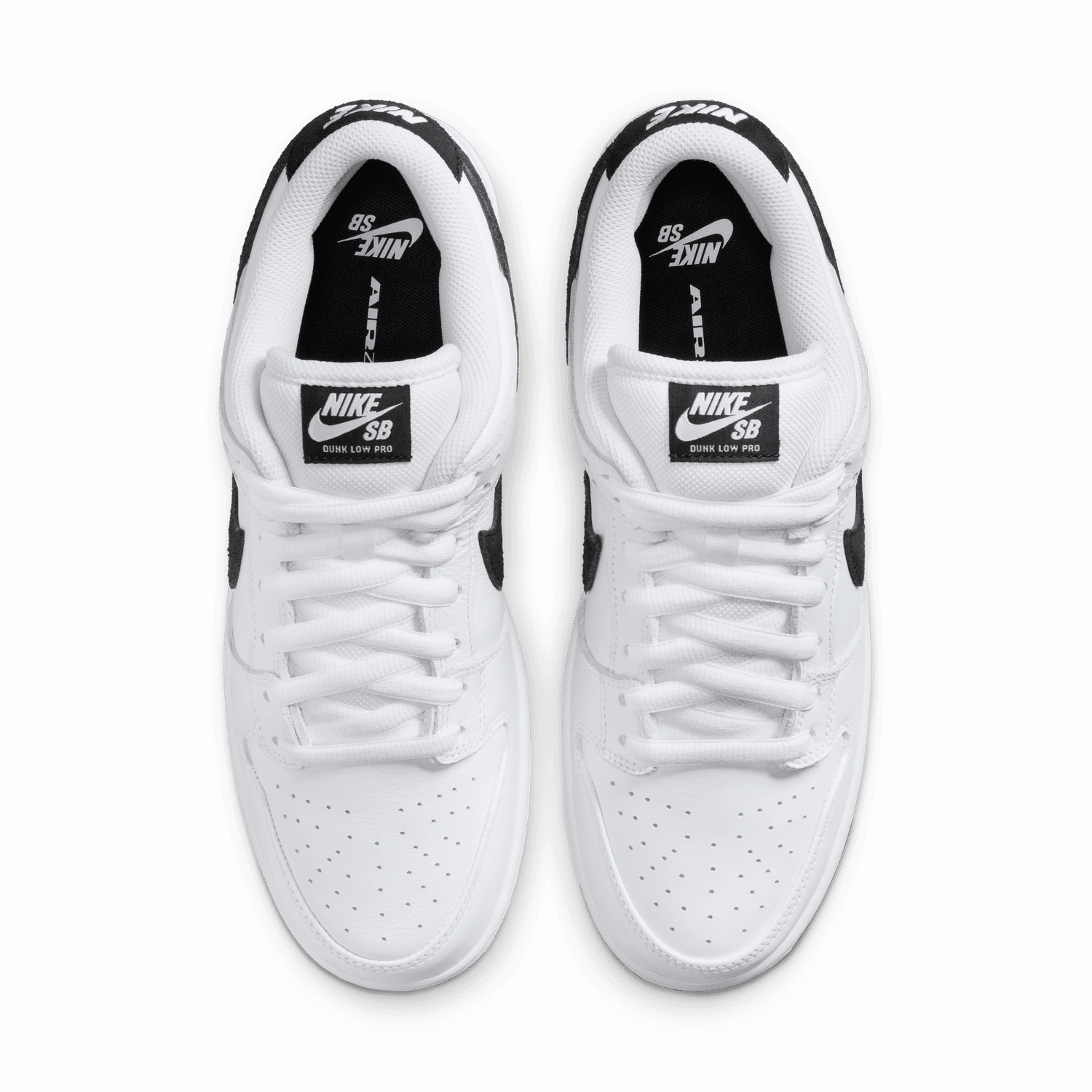 SB Dunk Low Pro 'White Black' cultural Stain Resistant Finish