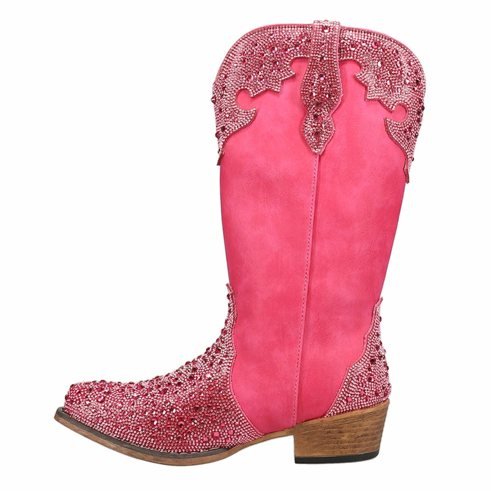 Riley Jewells Rhinestone Overlay Snip Toe Cowboy Boots design Heel Lock Technology