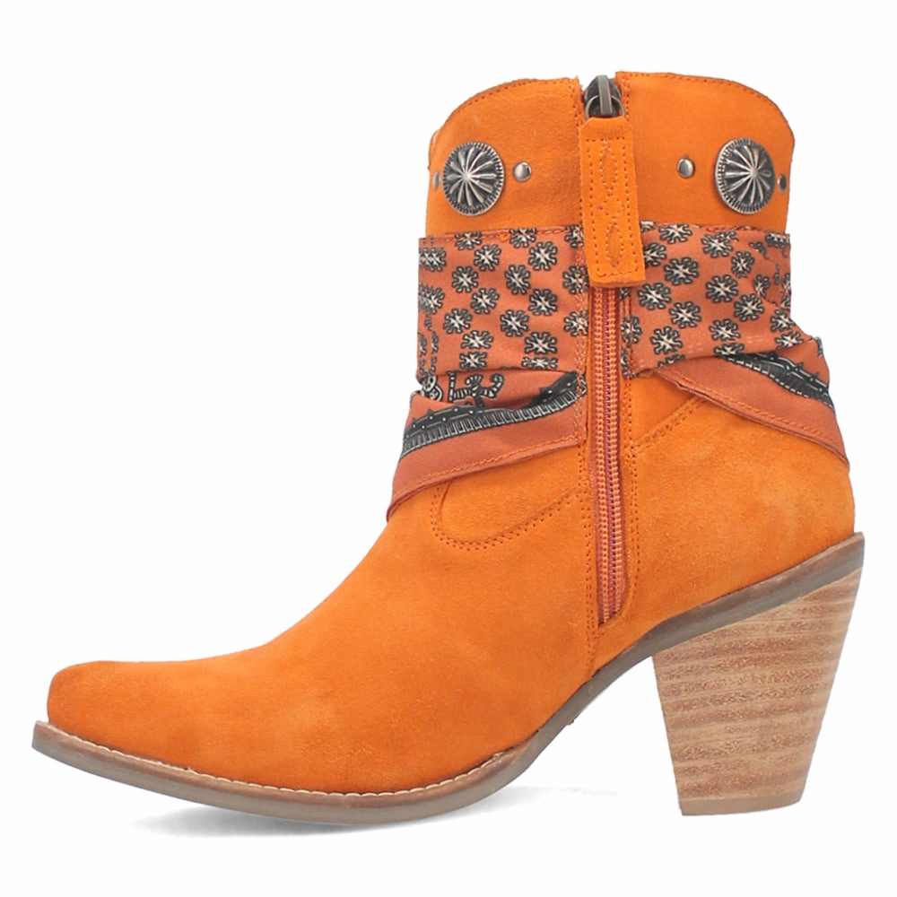 Bandida Paisley Studded Round Toe Cowboy Booties rainy - weather