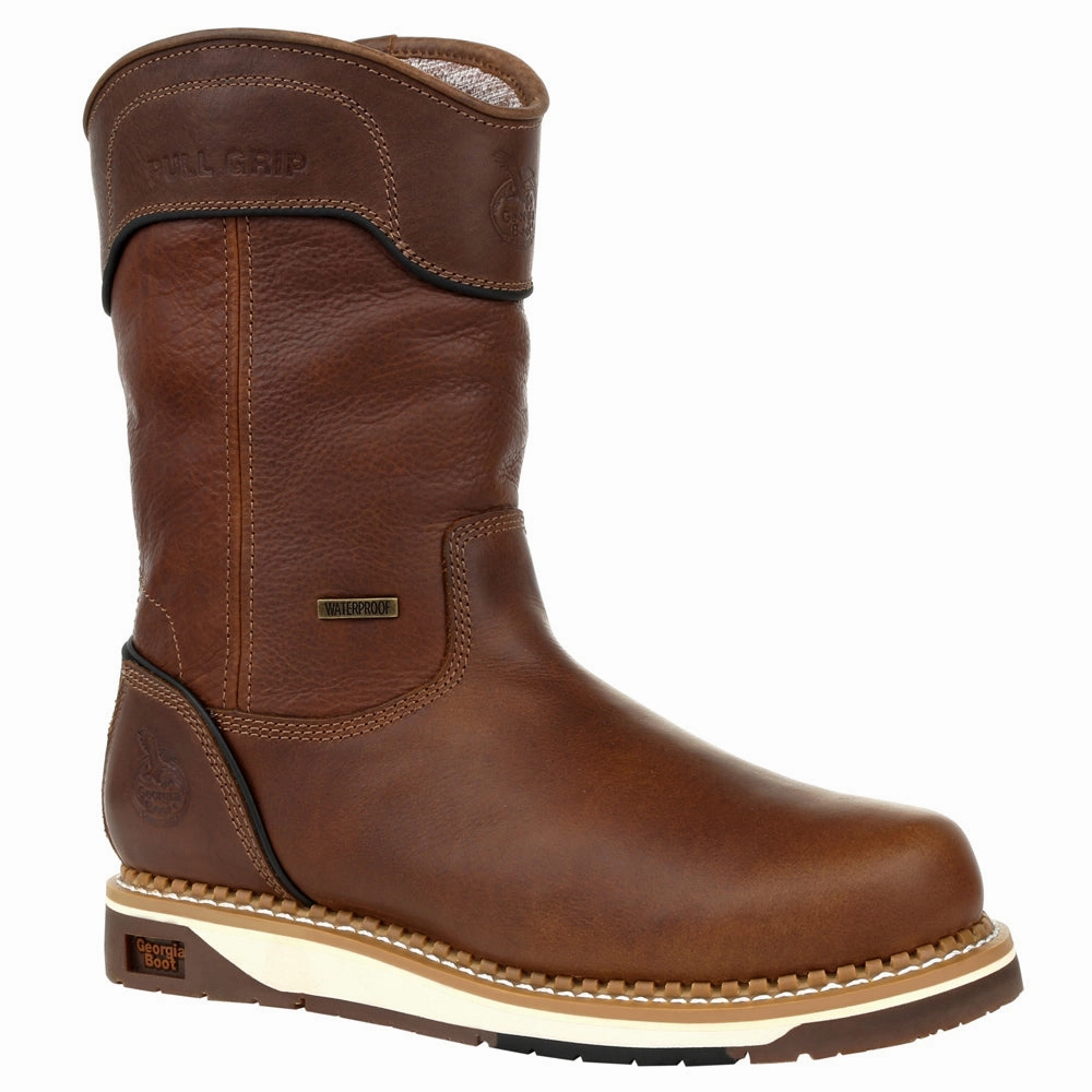 Secure Walk Anti Oil Gear Wedge 10 Inch Waterproof Soft Toe Work Boots