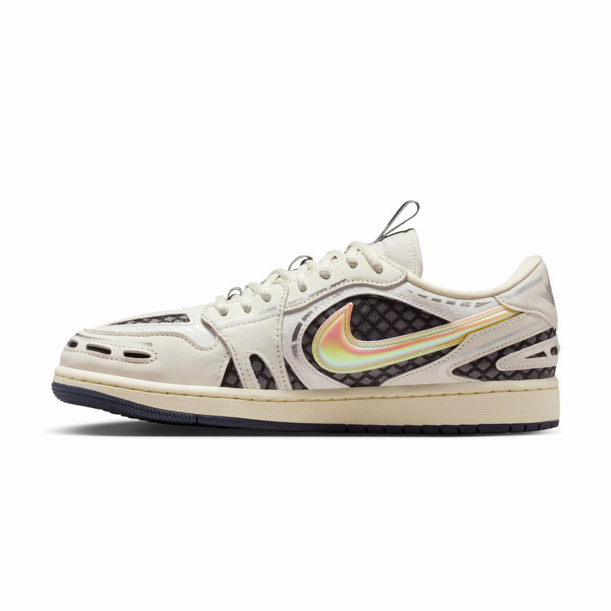 least slip-resistant Boosted sole Wmns Air Jordan 1 Low Method of Make V3 ??Sail Metallic Silver Coconut Milk??