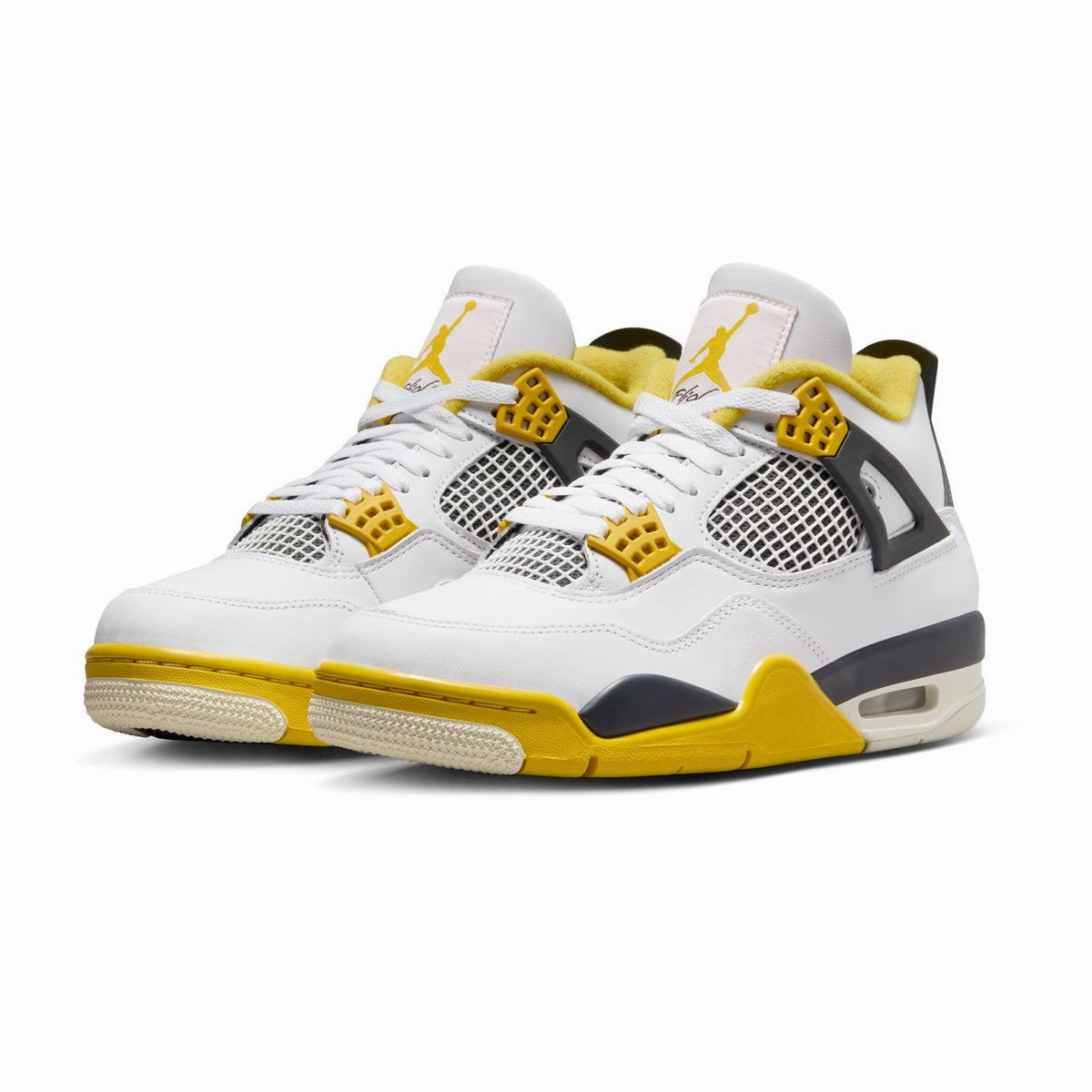 Durable Stitching Technique Anti Static Materials Wmns Air Jordan 4 'Vivid Sulfur'