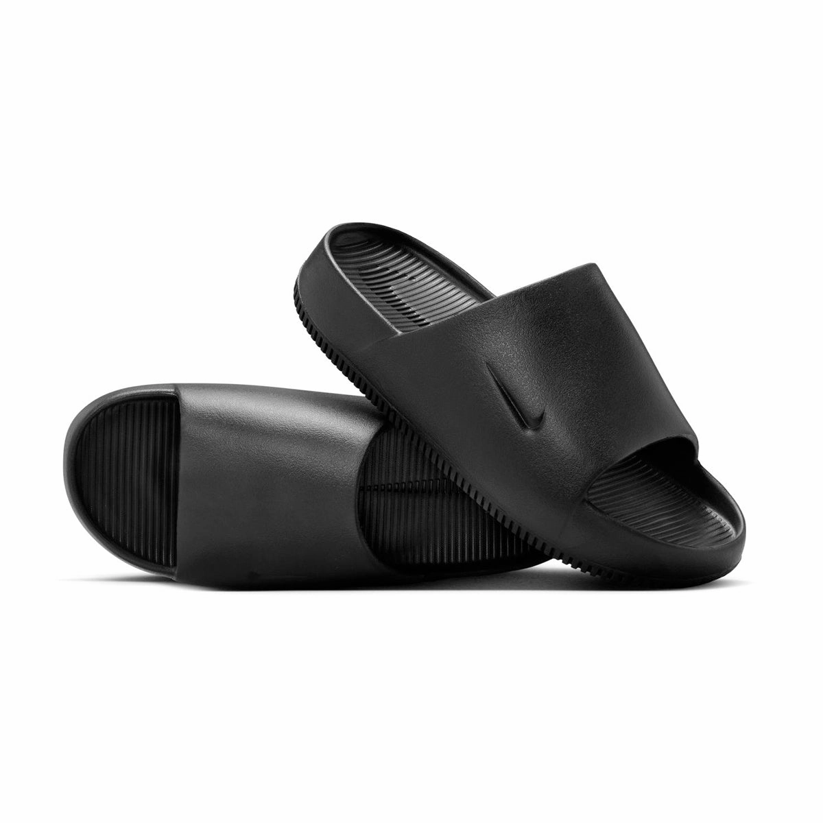 Wmns Calm Slide 'Black' plastic Rubber Toe Guard