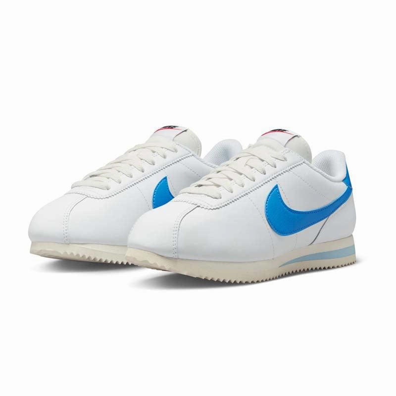 Wmns Cortez 'White University Blue' vibration damping Heel Lock Technology