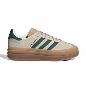 Wmns Gazelle Bold 'Cream White Collegiate Green' dry - weather
