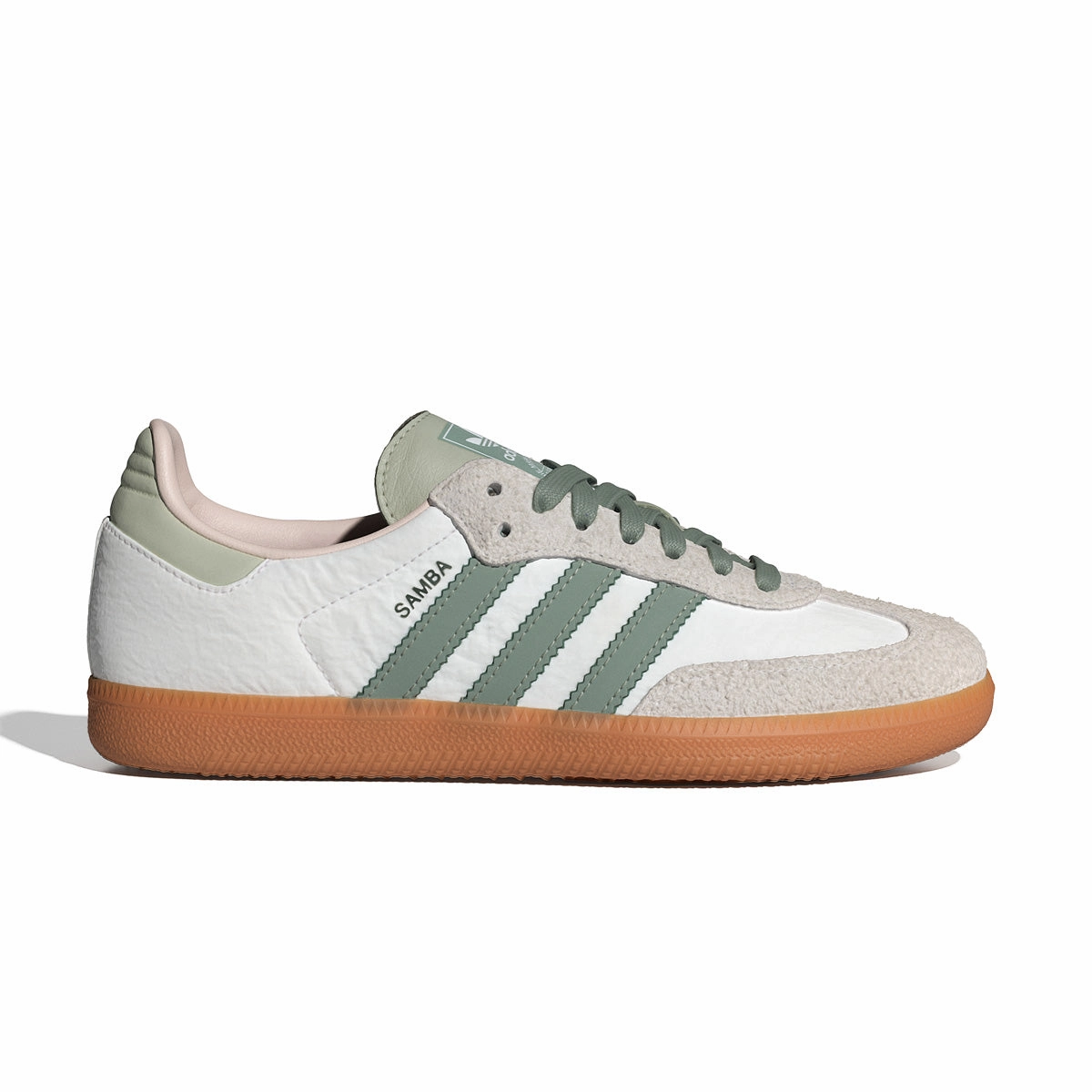 Wmns Samba OG 'White Silver Green' Distinctive cushioning
