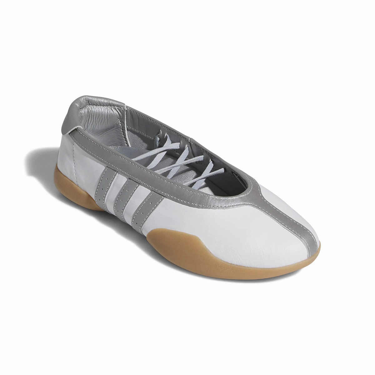 Stackable Round - toe Wmns Taekwondo Mei Ballet 'Cloud White Silver Metallic'
