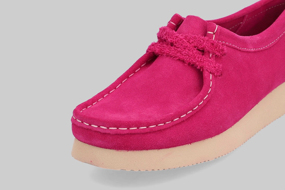 Women's Clarks Wallabee 2604 'Bright Pink' Soft Base